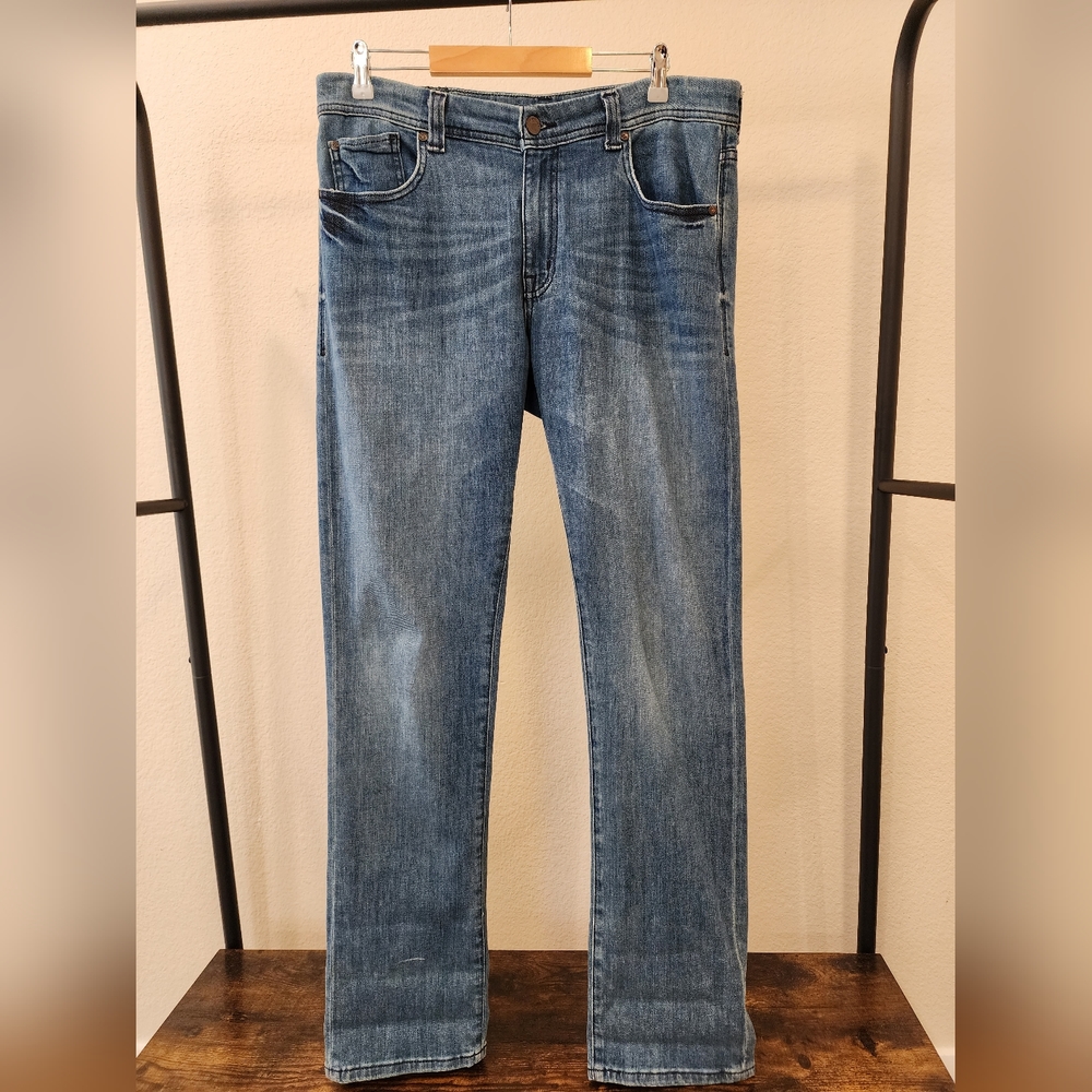 Fidelity Slim Fit Straight Leg Jimmy Fit Premium Denim Blue Jeans Size 36